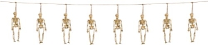 Girlande: Girlande mit 8 Skeletten, Kordel, 10 m - 1