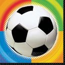 Servietten: Fußball-Motiv, bunt, 33 x 33 cm, 16er-Pack - 1