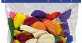 100 Party-Luftballons, einfarbig, bunt gemischt - 1