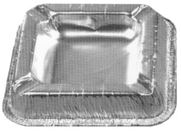 Aschenbecher: Alu-Aschenbecher, 10 x 10 cm, 10er-Pack - 1