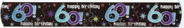 Banner-Bordüre: Schriftzug „Happy Birthday“ und „60“, 360 cm x 13 cm - 1
