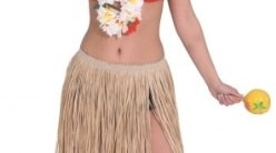 Bastrock: Hawaii-Rock, mit Kordel, 70 cm, bunt - 1