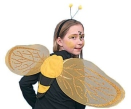 Bienen-Kostüm: Set mit Flügeln und Haarreif - 1