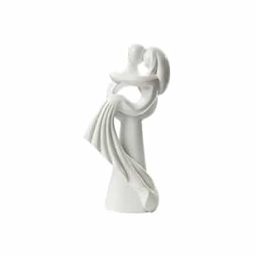 Brautpaar: Hochzeitspaar, 10 cm, weiß, moderner Stil, Polyresin - 1