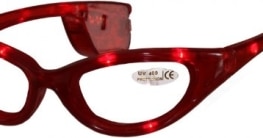 Brille: Party-Brille, beleuchtet, rot - 1