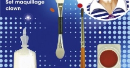 Clown-Set: Schminke, verschiedene Farben, Clownnase - 1