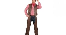 Cowboy-Kostüm: Weste und Chaps, braun - 1