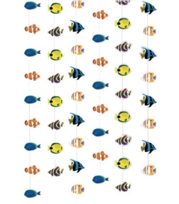 Deckenhänger, bunte Fische, 210 cm, 6er-Pack - 2