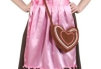 Dirndl: Dirndl-Kombination „Gigi“, Kleid, Bluse und Schürze, rosa-braun - 1