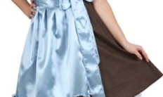 Dirndl „Hannerl“, Kleid, Bluse und Schürze, türkis-braun gepunktet, verschiedene Größen - 1