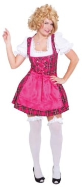 Dirndl Rosi pink-kariert mit Schürze - 1