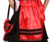 Dirndl „Vroni“, Kleid mit Schürze, schwarz-rot, verschiedene Größen - 1