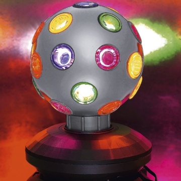 Disco-Licht: Disco-Leuchte mit verschiedenen Lichtfarben, silber, 170 x 135 mm - 1