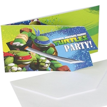 Einladungskarten, Motiv „Teenage Mutant Ninja Turtles“, 6 Stück - 1