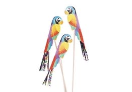 Eisdeko: Picker mit Papagei, bunt gemischt, 19 cm, 100er-Pack - 1
