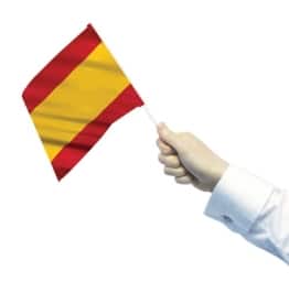 Fähnchen: Spanien-Flagge, Polyester, 15 x 22 cm, 12er-Pack - 1