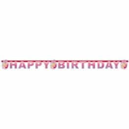 Geburtstagskette: Partykette, „Barbie Pink Shoes“, Schriftzug Happy Birthday, 180 x 15 cm - 1