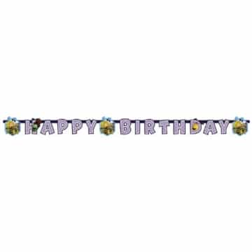Geburtstagskette: Partykette, „Biene Maja“, Schriftzug Happy Birthday, 180 x 15 cm - 1