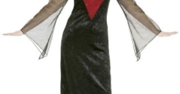 Gothik-Vampir: Kleid aus Pannesamt für Countess - 1