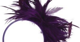 Haarreif, mit Federschmuck, lila - 1