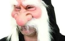 Halbmaske für einen Gnom oder Zwerg: schwarz, weiß oder braun - 1