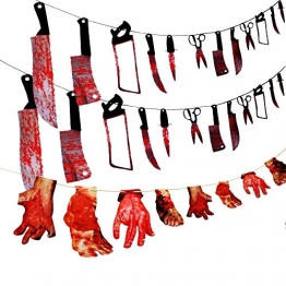 Halloween Deko blutige Werkzeuge und Körperteile 32 Teile 1