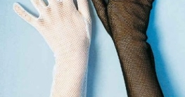 Handschuhe: Netzhandschuhe, lang, schwarz - 1