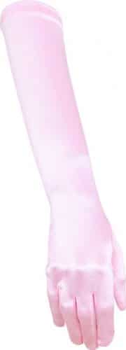 Handschuhe: Satin-Handschuhe, 40 cm, rosa - 1