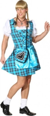 Herrendirndl „Franzl“ türkis-kariert - 1