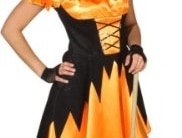 Hexe Leila orange-schwarz - 1