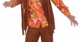 Hippie Weste braun mit Fransen - 1