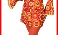 Hippiekleid Music orange-gelb - 1