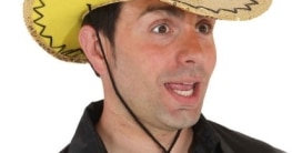 Hut: Cowboyhut, Pailletten, gold - 1