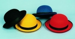 Hut: Melone, schwarz, Filz - 1