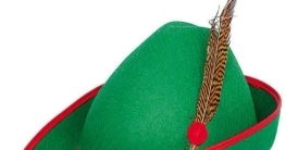 Hut: Robin-Hood-Hut, grün, mit Feder - 1