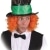 Hut: Zylinder, schwarz, breites grünes Hutband, Kopfweite 61 - 1