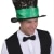 Hut: Zylinder, schwarz, breites grünes Hutband, Kopfweite 61 - 2