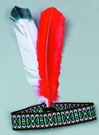 Indianer-Kostüm: Stirnband mit Federn - 1
