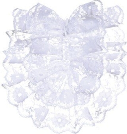 Jabot: Kinderjabot, Spitze, weiß - 1