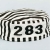 Kappe, Sträflingskappe, schwarz-weiß gestreift, mit Nummer - 2