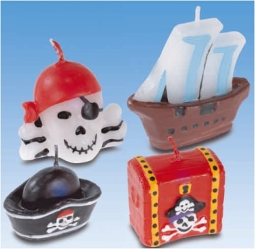 Kerzen: Figurenkerzen, Piratenmotive, 4er-Pack - 1