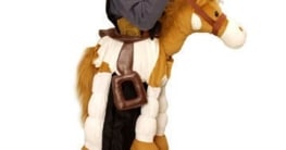 Kinderkostüm: Pony mit Sattel, für 4 – 8 Jahre - 1