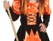 Kleid Hexe Zara orange-schwarz - 1