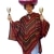 Kostüm: kurzer Mexikaner-Poncho mit Sombrero - 2