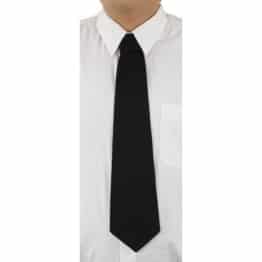 Krawatte: Schlips, schwarz, gebunden - 1