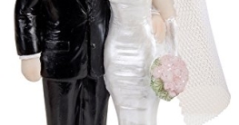 Kuchendeko Brautpaar 110mm, Hochzeitstorte Dekoration - 1