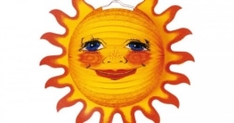 Lampion: Sonne mit Strahlenkranz - 1