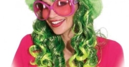 Locken-Perücke mit Neon-Farben für einen leuchtenden Auftritt - 1