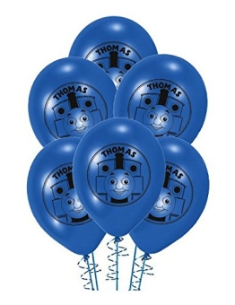 Luftballon: Ballon mit der Lokomotive Thomas, 70 cm Umfang, 6er-Pack - 1