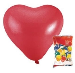 Luftballons: 100 rote Herzballons, 60 cm Umfang - 1